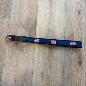 Vineyard Vines American Flags Canvas Club Belt